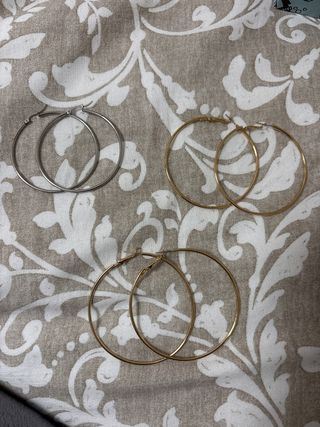 Pendientes Aro Dorados y Plateados