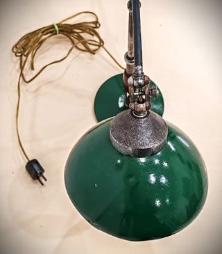 Lampada ministeriale vintage verde