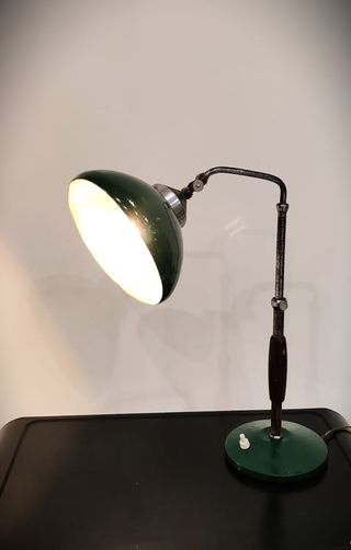 Lampada ministeriale vintage verde