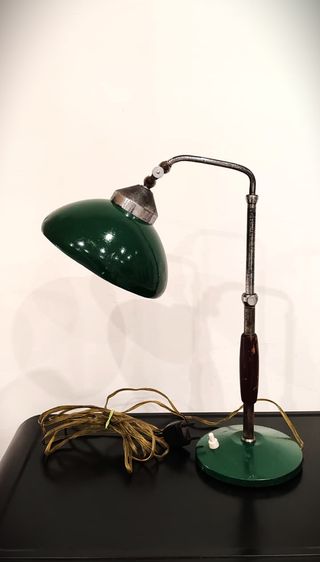 Lampada ministeriale vintage verde