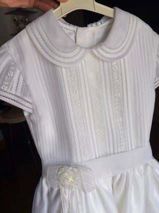 Vestido niña comunión blanco
