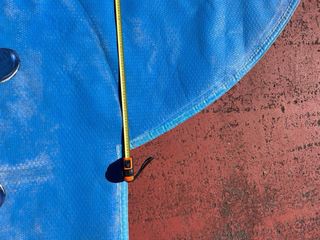Toldo para piscina azul