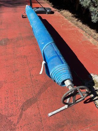 Toldo para piscina azul