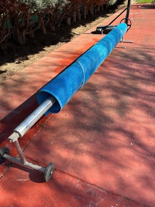 Toldo para piscina azul