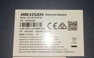 Switch Hikvision DS-3E1318P-EI PoE 16 Puertos