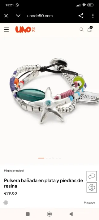 Pulsera Uno de 50 Multicolor