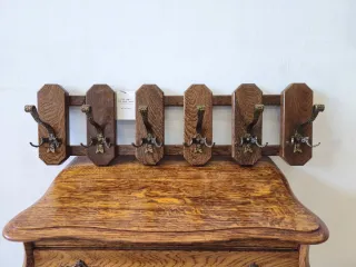 Appendiabiti Rustico in Rovere con 6 Ganci