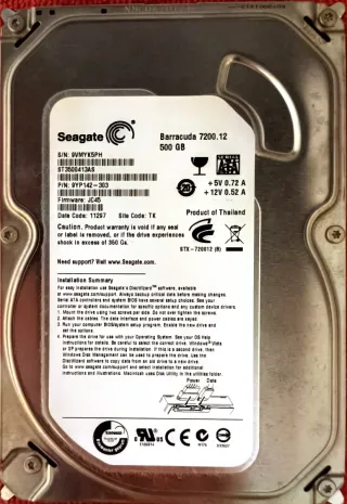Disco Duro Seagate Barracuda 500 GB