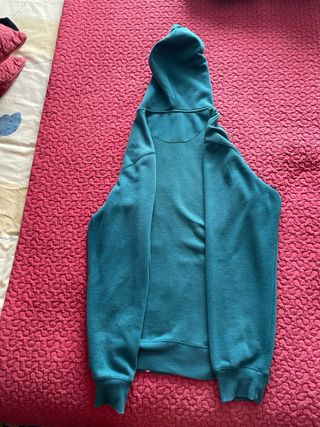 Sudadera con capucha hombre color verde azulado