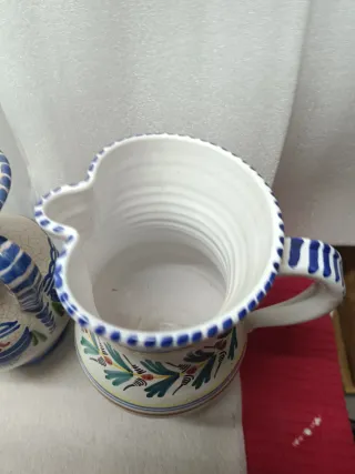 Lote 4 Jarras Cerámica Decoradas