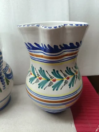 Lote 4 Jarras Cerámica Decoradas