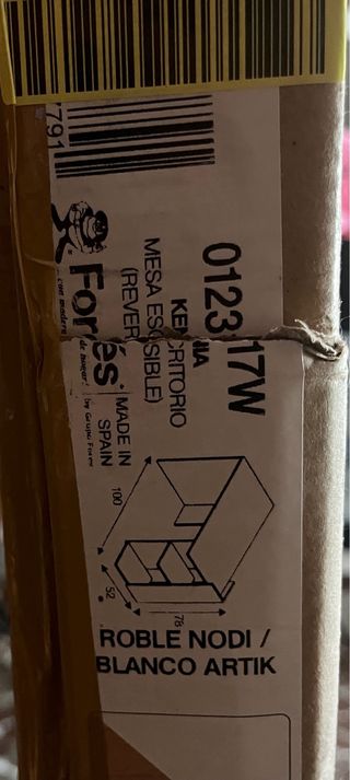 Escritorio moderno madera y blanco