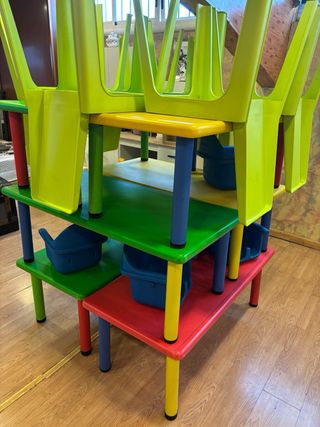 Muebles guardería: mesas y sillas,cambiadores...