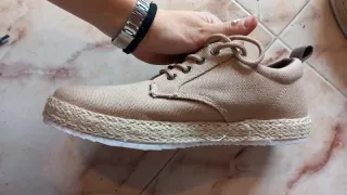 Zapatos lona marrón hombre 39