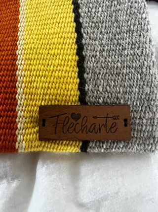 Bolso artesano lana y cuero NUEVO