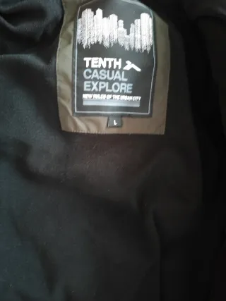 Abrigo TENTH Negro, blanco y Verde