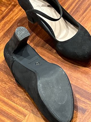 Botines tacón beige talla 38