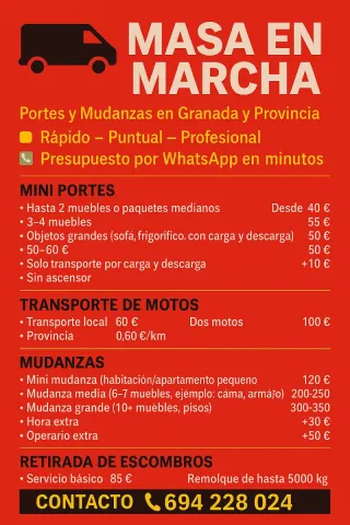 Transporte de sofás, camas y muebles Desde 30€.