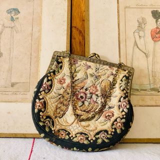 Bolso  antiguo vintage  tapiz gobelino