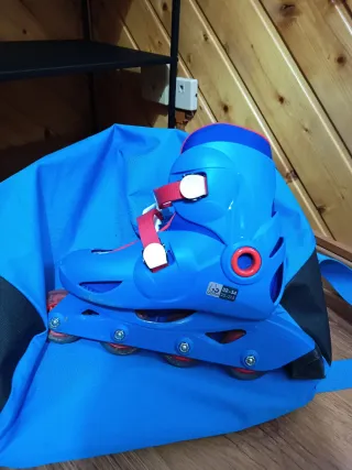 Patines en línea azules talla 32-34