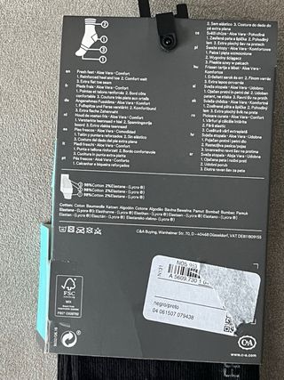 Calcetines C&A Hombre Negros 2 Pares