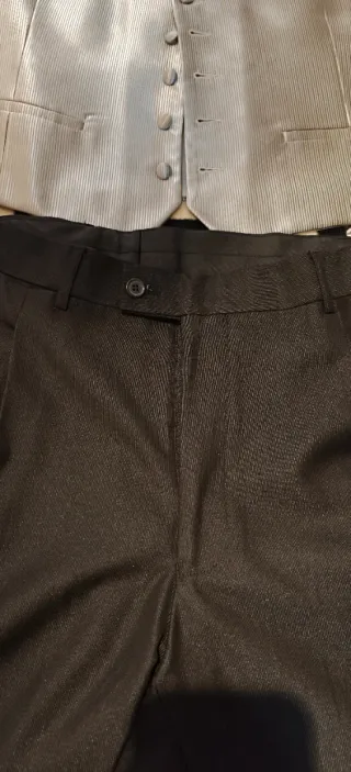 Chaleco ACERO hombre rayas plateadas