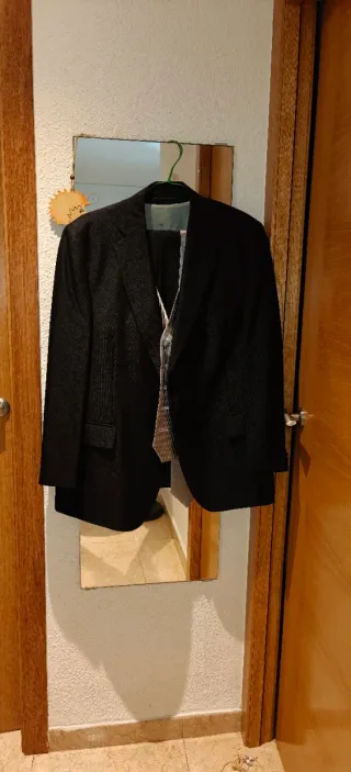 Chaleco ACERO hombre rayas plateadas