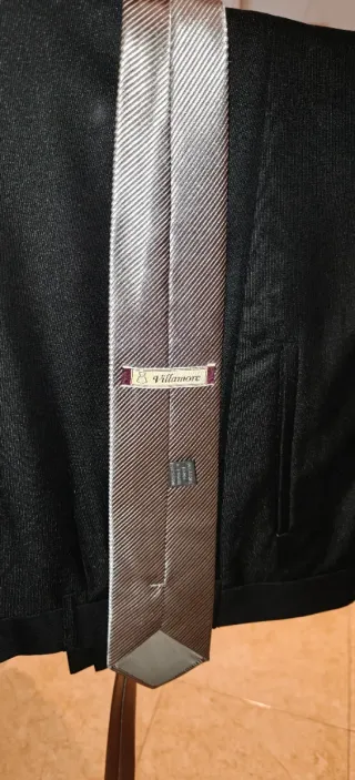 Chaleco ACERO hombre rayas plateadas