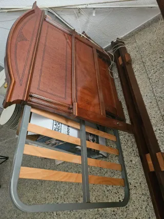 Cama 90cm Madera y Metal