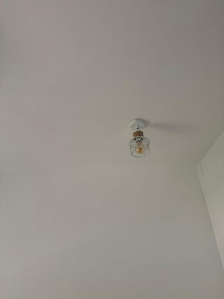 Lámpara colgante cobre diseño geométrico