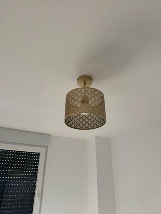 Lámpara colgante cobre diseño geométrico