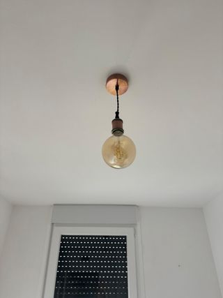 Lámpara colgante cobre diseño geométrico