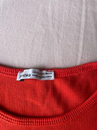 Camiseta naranja manga corta