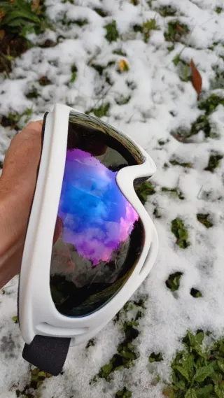 Gafas de esquí blancas