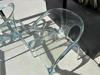 Mesa y 8 Sillas Exterior Cristal