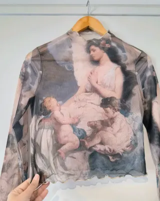 Camiseta de malla artística Talla L