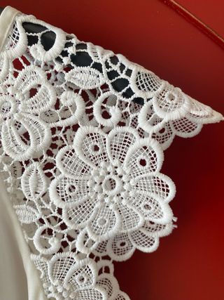 Blusa Zara Encaje Blanco