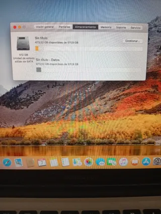 MacBook Pro 2012 512GB mecánico Plata