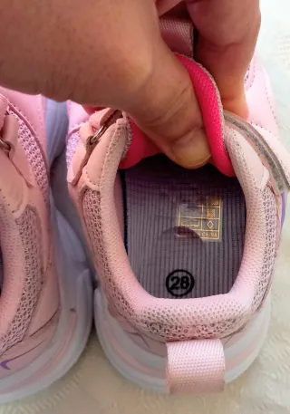 Zapatillas Niña Talla 28 Color Rosa