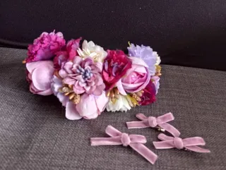 Ramillete media corona con peina para flamenca