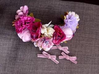 Ramillete media corona con peina para flamenca