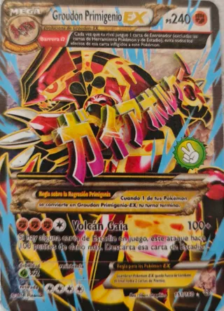 Carta Pokémon Groudon Primigenio EX Mega