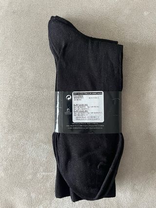 Calcetines negros talla única hombre