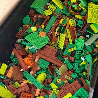 Lego sfusi originali 1kg verdi marroni