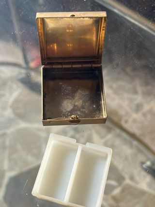 Scatolina porta pillole in ottone