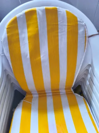 Funda para silla o sillón rayas amarillas