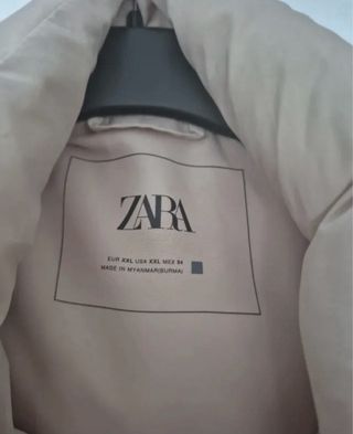 Chaleco Zara Beige con Capucha