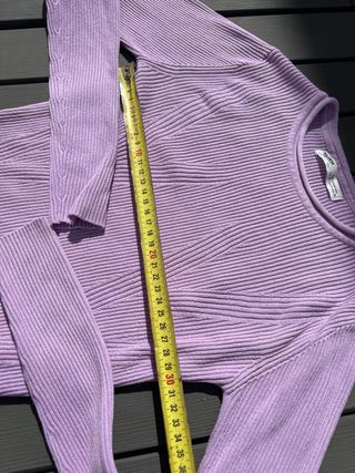 Jersey morado canalé Pull&Bear