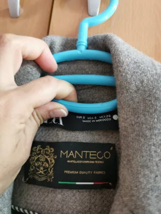 Abrigo largo lana gris Zara Talla S