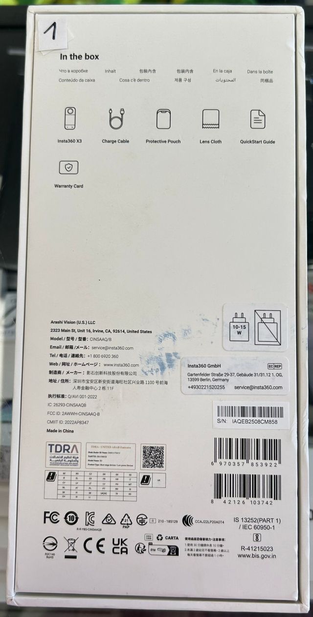 Insta360 X3 Cámara 360° Impermeable - miniatura 5